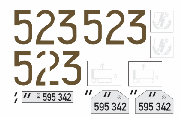 Peddinghaus-Decals 1-6 4882 Sd. Kfz 251/9 D 5. Kompanie Schwere Panzer Reg. 26