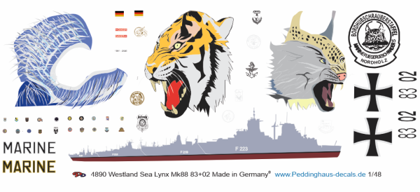 Peddinghaus-Decals 1-48 4890 Westland Sea Lynx Mk88 83+02