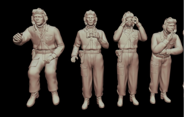 Peddinghaus 3 D Druck 1/87 87F006 4  Tank Crew UDSSR T 34