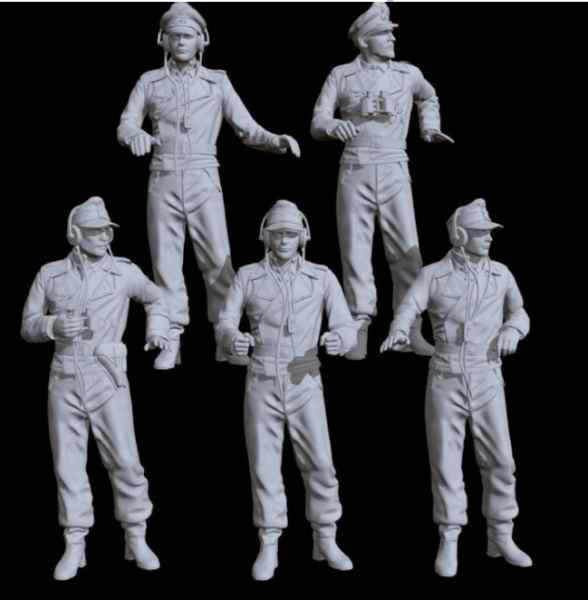 Peddinghaus 3 D Druck 1/87 87F010 5 german tankers in summerdress