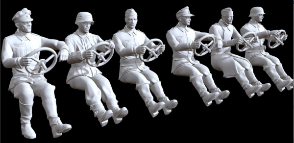 Peddinghaus 3 D Druck 1/87 87F014 6 german driverfigures