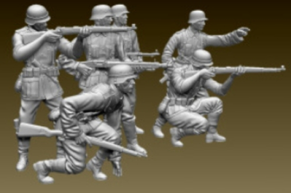 Peddinghaus 3 D Druck 1/72 72F071 6 german Soldiers attacking