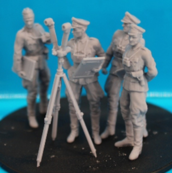 Peddinghaus 3 D Druck 72F128 4 german officiers with optical sight