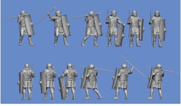 Peddinghaus 3 D Druck 1/72 72F215 6 Römische Legionäre Rüstung mit Speer stehend 11