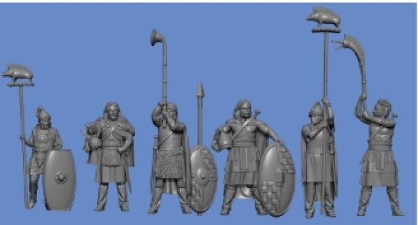 Peddinghaus 3 D Druck 1/72 72F224 6 keltische Krieger Anführer und Standarten