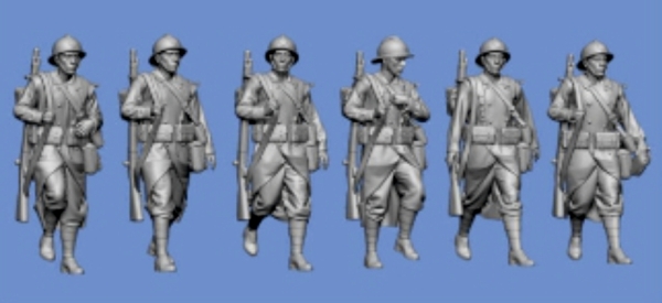 Peddinghaus 3 D Druck 1/72 72F263 Französische Infantrie marschierend