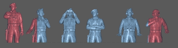 Peddinghaus 3 D Druck 1/72 72F286 Englische Panzercrew Halbfiguren