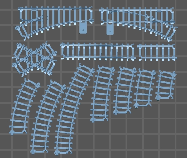 Peddinghaus 3 D Druck  1/72 72F317 Eisenbahngleise gebogen und Gerade für Schmallspur