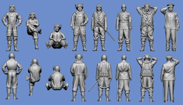 Peddinghaus 3 D Druck  1/72 72F337 Japanische Navy Piloten Asse No 1