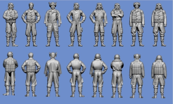 Peddinghaus 3 D Druck  1/72 72F338 Japanische Navy Piloten Asse No 2