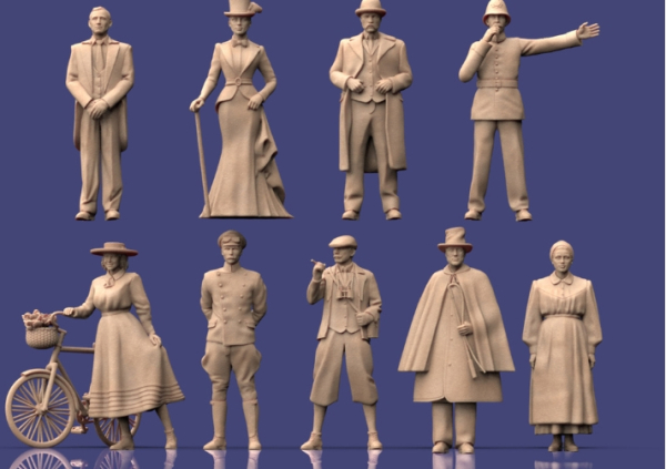Peddinghaus -3 D Druck 1/72 72F398 Victorianische Zivilisten