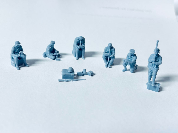 Peddinghaus 3D-Druck 1/72 72F438 WWI Deutsche Soldaten bei der Essenpause