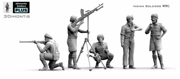 Peddinghaus 3D Druck 1-72 72F449 Indian Soldiers WWII
