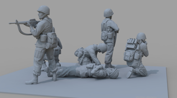 Peddinghaus 3D Druck 1-72 72F455 6 Soldaten Vietnam infantry set 1 “Model by rb Miniatures”