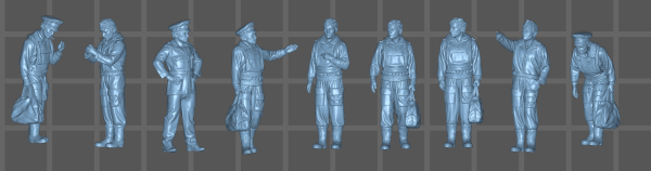 Peddinghaus 3D Druck 1-72 72F456 9 Piloten WWII Deutsche Bomber crews Model by rb Miniatures”