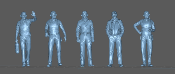 Peddinghaus 3D Druck 1-72 72F474 5 US Piloten stehend Pacific War