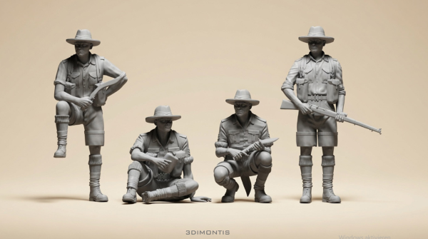 Peddinghaus 3D Druck 1-72 72F512 4 Englische Gurkha Soldaten