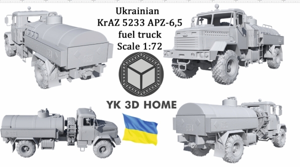 Peddinghaus 3 D Druck 1/72 72Y012 Ukrainian KrAZ 5233 APZ-6,5 Fuel Truck