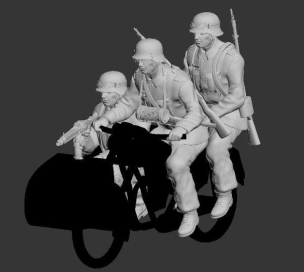 Peddinghaus 3 D Druck 1/48 48230 Deutsche Motorradcrew 3 Mann