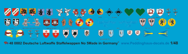 Peddinghaus-Decals 1/48 0882 Deutsche Staffelabzeichen Teil 5