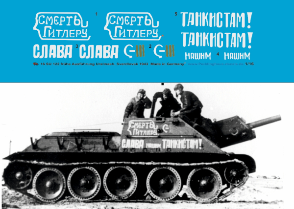 Peddinghaus-Decals 1/16 3597 russisches SU 122