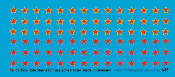 Peddinghaus-Decals 1:35 3599 Red stars for russian Tanks
