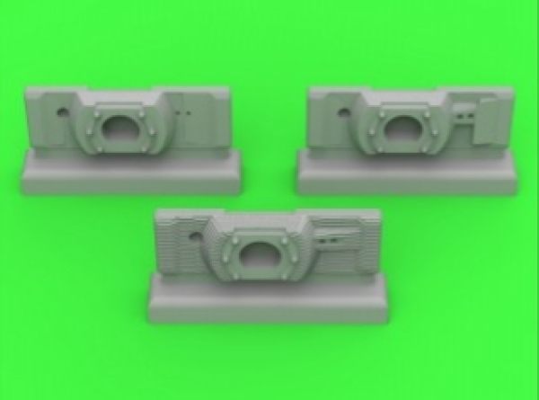 Master GM 72 023 PzKpfw VI Tiger I - gun mantlets - 3 optional types - to be used with gun barrels from sets GM-72-021 & GM-72-022