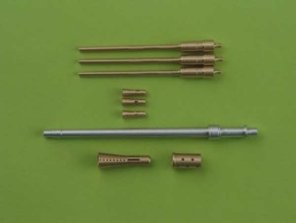 Master SM 35-003 Schnellboot Typ S-100 armament gun barrels - Flak M42 3,7cm (1pcs) and Flak 38 20mm (3pcs)