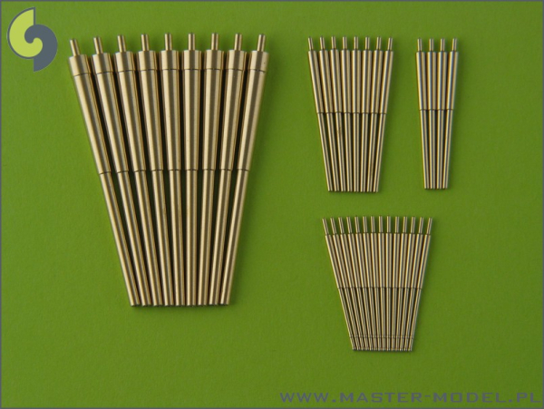 Master SM 350-057 1/350 Scharnhorst armament - for turrets without blastbags - 280mm (9pcs), 150mm (12pcs), 105mm (14pcs) barrels