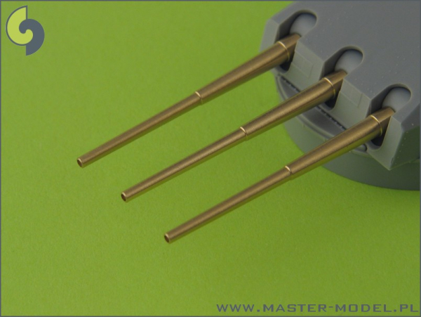 Master SM 350-057 1/350 Scharnhorst armament - for turrets without blastbags - 280mm (9pcs), 150mm (12pcs), 105mm (14pcs) barrels