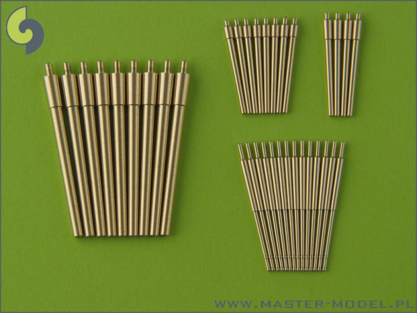 Master SM 350-058 1/350 Scharnhorst armament - for turrets with blastbags - 280mm (9pcs), 150mm (12pcs), 105mm (14pcs) barrels
