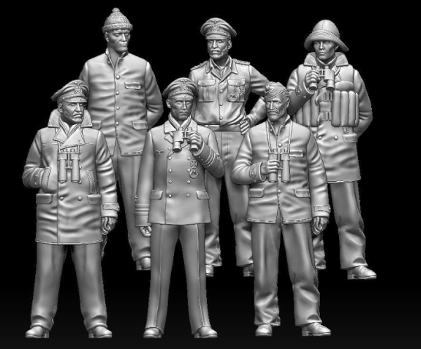 Peddinghaus 3 D Druck 1/72 72F045 6 sailors for german subs