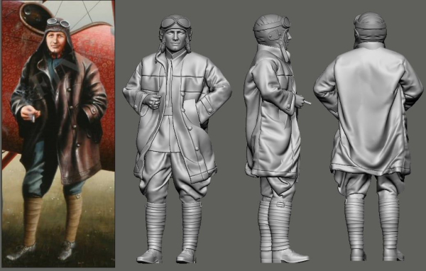 Peddinghaus 3D Druck 1-48 48595 WWI Austro-Hungarian Aces, Godwin von Brumoski