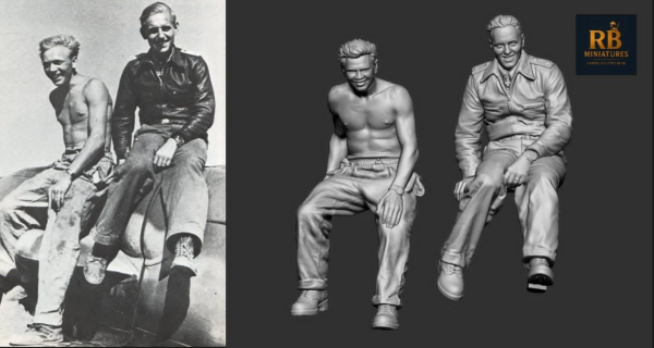 Peddinghaus 3D Druck 1-32 32282 WWII German Ace JG 52 Erich Hartmann & Mertens