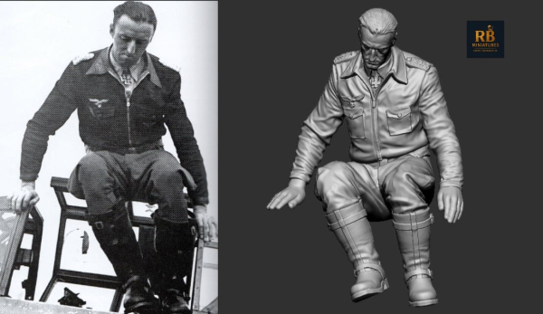 Peddinghaus 3D Druck 1-32 32283 WWII German Ace JG 52 Hermann Graf