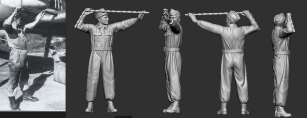 Peddinghaus 3D Druck 1-32 32334 WWII Ground Crew Part 2 Gun Cleaner