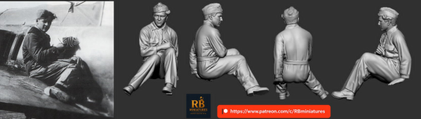 Peddinghaus 3D Druck 1-48 48671 WWII Ground Crew Part 2 Wing Painter