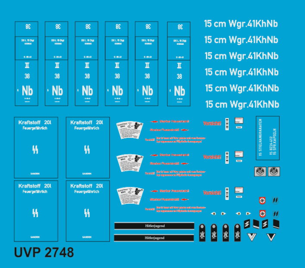 UVP 2748 Nebelwerfermunition und Crew Beschriftungen