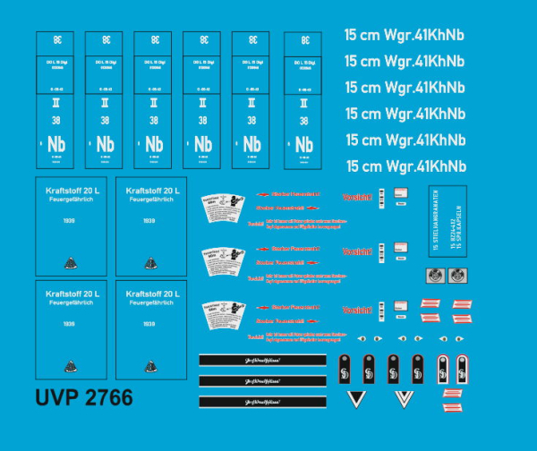 UVP 2766 Nebelwerferfiguren und Neberwerfermunition Beschriftungen