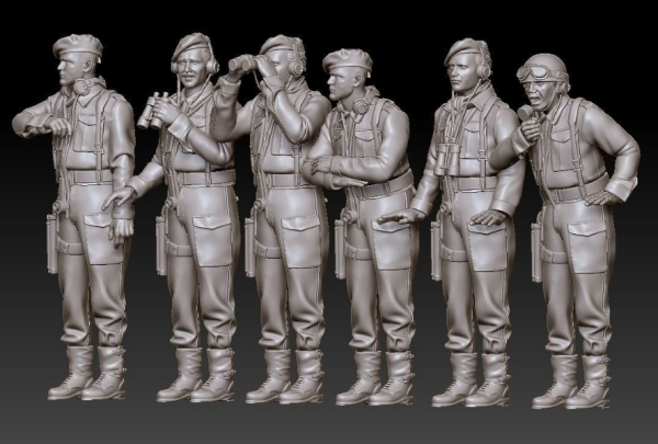 Peddinghaus 3 D Druck 1/87 87F047 6 man english tankcrew 2 WW