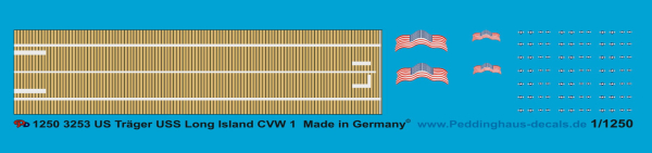 Peddinghaus-Decals 1:1250 3253 US Carrier USS Long Island CVW 1
