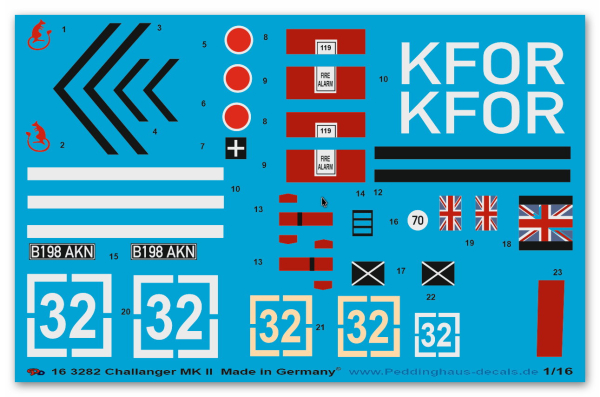 Peddinghaus-Decals 1:16  3282 Challanger MK II