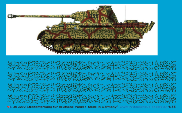 Peddinghaus-Decals 1:35 3292 Stripecamoflage for german tanks
