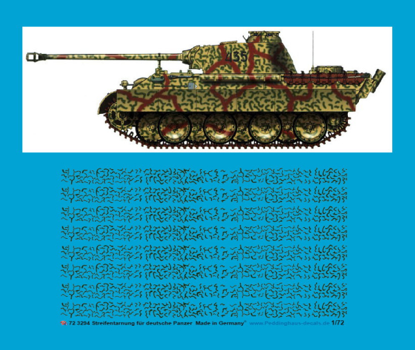 Peddinghaus-Decals 1:72  3294 Streifentarnung für deutsche Panzer