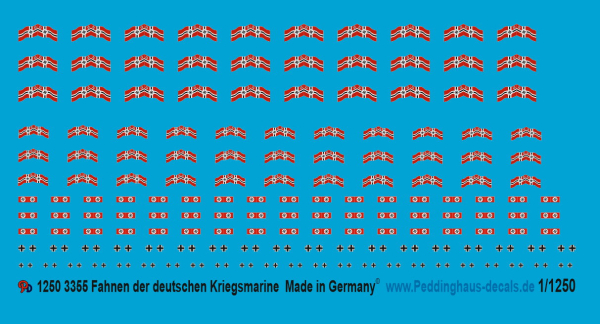 Peddinghaus-Decals 1:1250 3355 Standarts of the german navy 2. WW