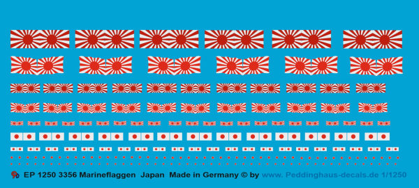 Peddinghaus-Decals 1:1250 3356 Standarts of the japonese navy 2. WW
