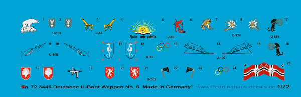 Peddinghaus 1:72 3446 Deutsche U-Boot Wappen No 6