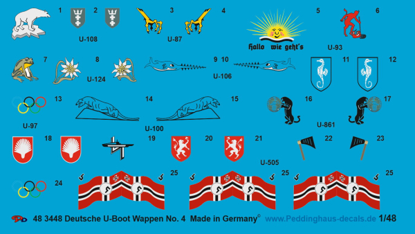 Peddinghaus 1/48 3448 Deutsche U-Boot Wappen No 4