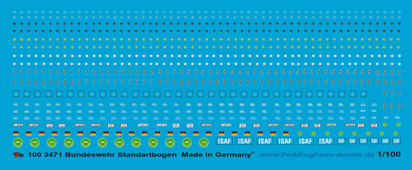 Peddinghaus-Decals 1/100 3471 Team Ynakee Bundeswehr Standard markings