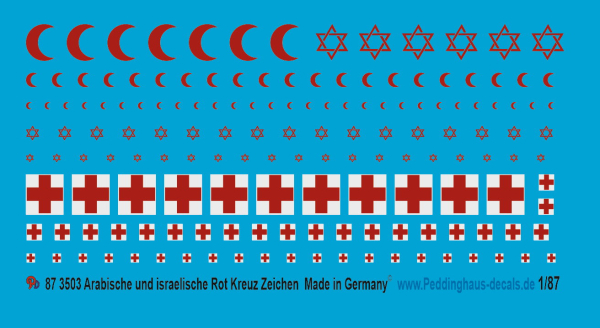 Peddinghaus 1/87 3503 Arabian and israeli Red cross markings